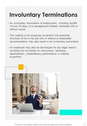 Employee Layoff Policy A4 Handbook HB V Template Pre-designed