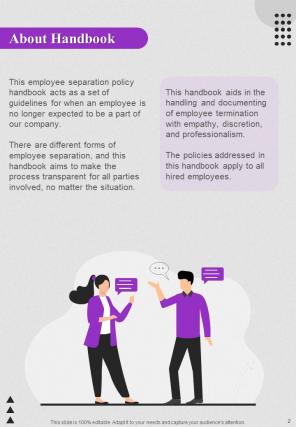 Employee Separation Policy Handbook HB Visual Adaptable