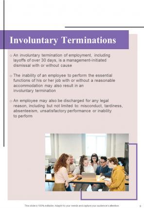 Employee Termination Policy A4 Handbook HB V Impactful Best