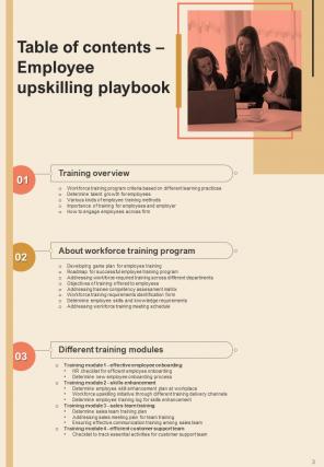 Employee Upskilling Playbook Report Sample Example Document Content Ready Analytical