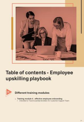 Employee Upskilling Playbook Report Sample Example Document Image Professionally