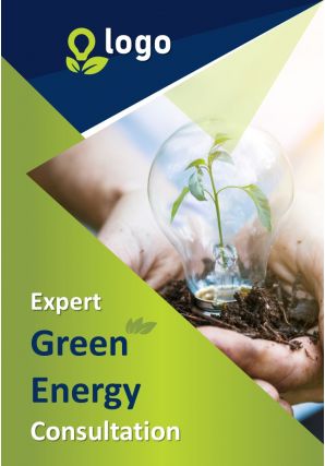 Energy consulting firms four page brochure template