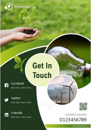 Energy efficiency consulting company two page brochure template
