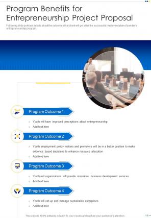 Entrepreneurship project proposal sample document report doc pdf ppt