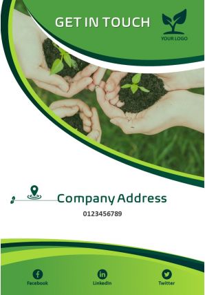 Environmental consulting firm four page brochure template