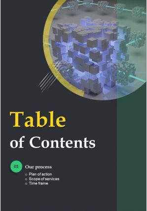 Ethereum Architecture Improvement For Table Of Contents One Pager Sample Example Document