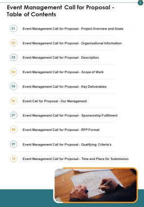 Event management call for proposal example document report doc pdf ppt