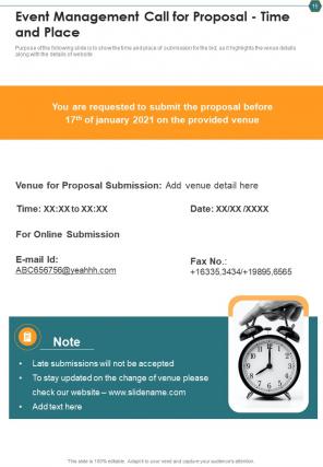 Event management call for proposal example document report doc pdf ppt