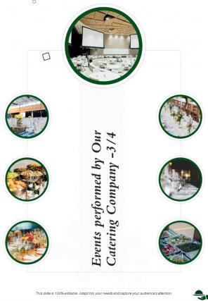 Events Performed By Our Catering Company One Pager Sample Example Document