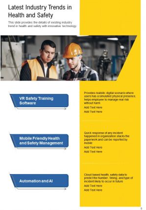 Example annual health and safety report pdf doc ppt document report template