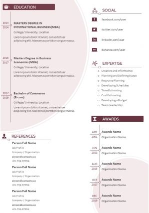 Example Curriculum Vitae Template With Awards And Certifications