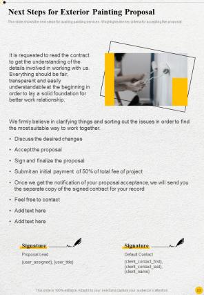 Exterior Painting Proposal Report Sample Example Document