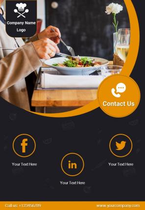 Fast food restaurant menu brochure two page flyer template