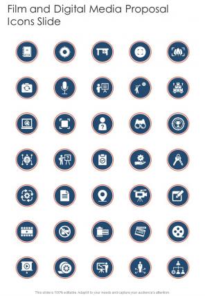 Film And Digital Media Proposal Icons Slide One Pager Sample Example Document