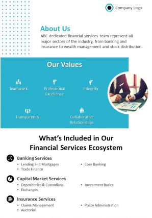 Financial planning services four page brochure template