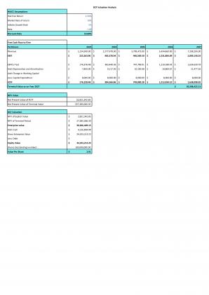 Financial Statements Modeling And Valuation For Beauty Business Plan In Excel BP XL Template Informative