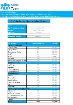 Firms Budget Template Excel Spreadsheet Worksheet Xlcsv XL Bundle V Multipurpose Compatible