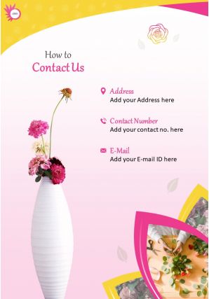 Florist marketing two page brochure template