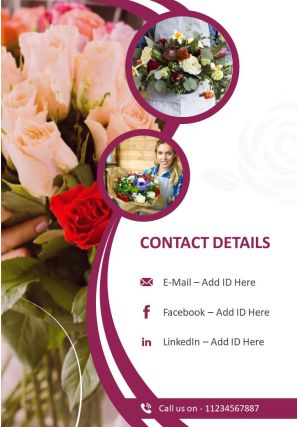 Florist services four page brochure template