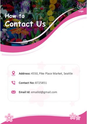 Flower shop two page brochure template