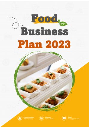 Food Business Plan A4 Pdf Word Document
