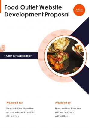 Food outlet website development proposal sample document report doc pdf ppt