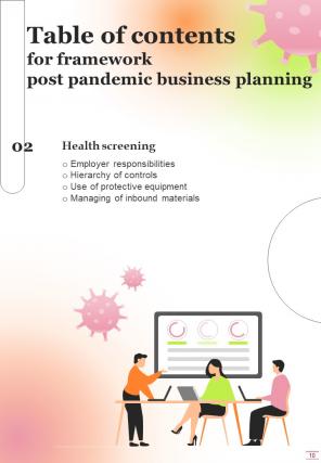 Framework For Post Pandemic Business Planning Report Sample Example Document Analytical Visual