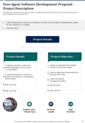 Free agent software development proposal example document report doc pdf ppt