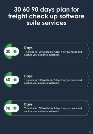 Freight Check Up Software Suite Proposal Report Sample Example Document Visual Slides