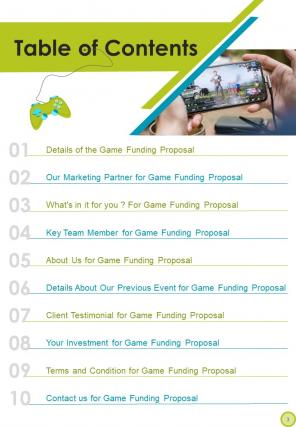 Game Funding Proposal Example Document Report Doc Pdf Ppt