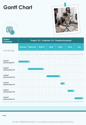 Gantt Chart Business Event Photography Proposal Template One Pager Sample Example Document