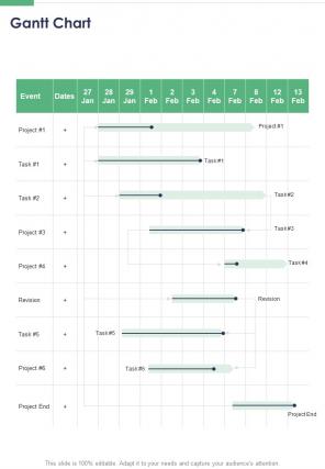 Gantt Chart Business Sales Proposal One Pager Sample Example Document