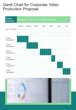 Gantt Chart for Corporate Video Production Proposal One pager sample example document