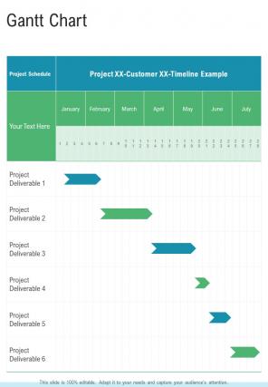 Gantt Chart Pipeline Proposal One Pager Sample Example Document