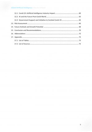 Global Artificial Intelligence Industry Outlook Pdf Word Document IR Designed Editable