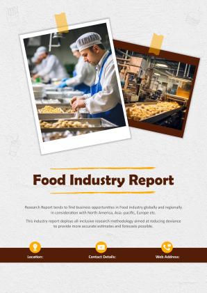 Global Food Industry Report Outlook Pdf Word Document IR
