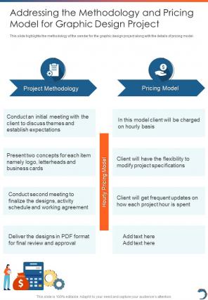 Graphic Design Freelance Addressing The Methodology One Pager Sample Example Document