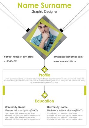 Graphic Designer Resume With Profile Summary Sample Template ...