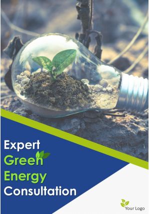 Green energy consultancy company four page brochure template