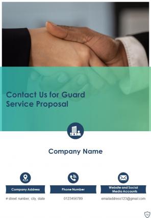 Guard Services Proposal Example Document Report Doc Pdf Ppt