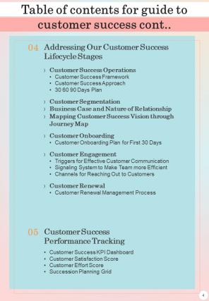 Guide To Customer Success Report Sample Example Document