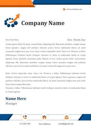 High tech company letterhead design template