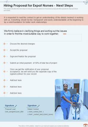 Hiring Proposal For Expat Nurses Sample Document Report Doc Pdf Ppt
