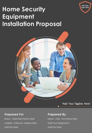 Home Security Equipment Installation Proposal Sample Document Report Doc Pdf Ppt