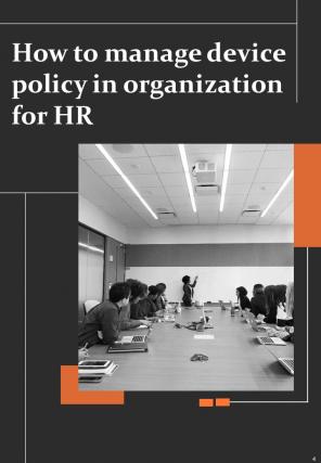 How to Manage Device Policy in Organization for HR HB V Attractive Slides