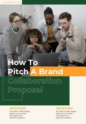 How To Pitch A Brand Collaboration Proposal One Pager Sample Example Document