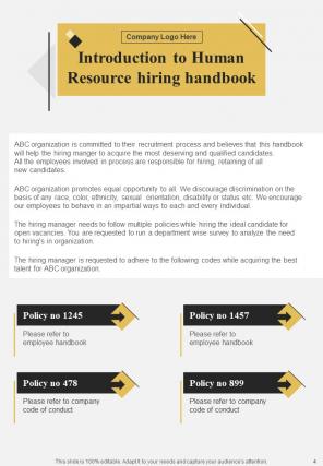 Human Resource Hiring And Recruitment Guide Playbook For Organization HB V Good Aesthatic
