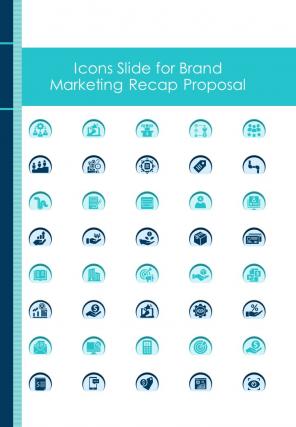 Icons Slide For Brand Marketing Recap Proposal One Pager Sample Example Document