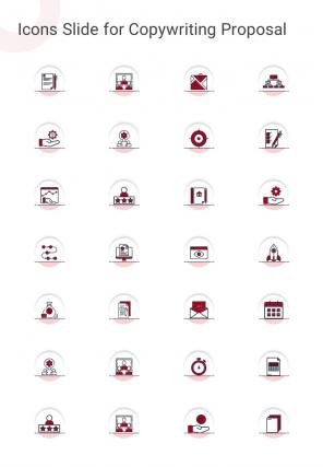 Icons Slide For Copywriting Proposal One Pager Sample Example Document