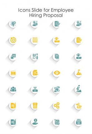 Icons Slide For Employee Hiring Proposal One Pager Sample Example Document